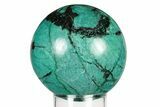 Polished Malachite & Chrysocolla Sphere - Peru #252647-1